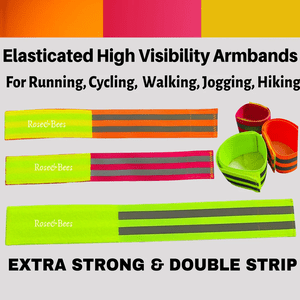 High Visibility Arm / Leg Band Straps Safety Double Reflective Walking Cycling , safety products