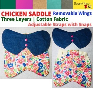 Chicken Saddle - Rose & Bees