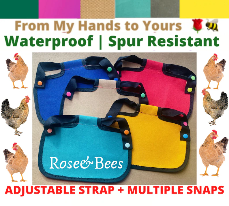 CHICKEN SADDLE | Chicken Apron | HEN protector | Waterproof Canvas | Back Protection | Poultry Mating | Bantam Egg Layer| Cockerel Farm Coop