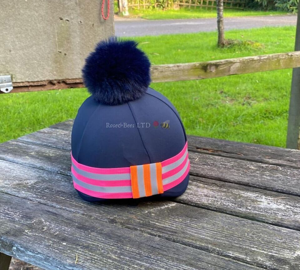 HELMET SAFETY BAND | Elasticated Hi Viz Fluorescent Reflective Hat Band - Image 5