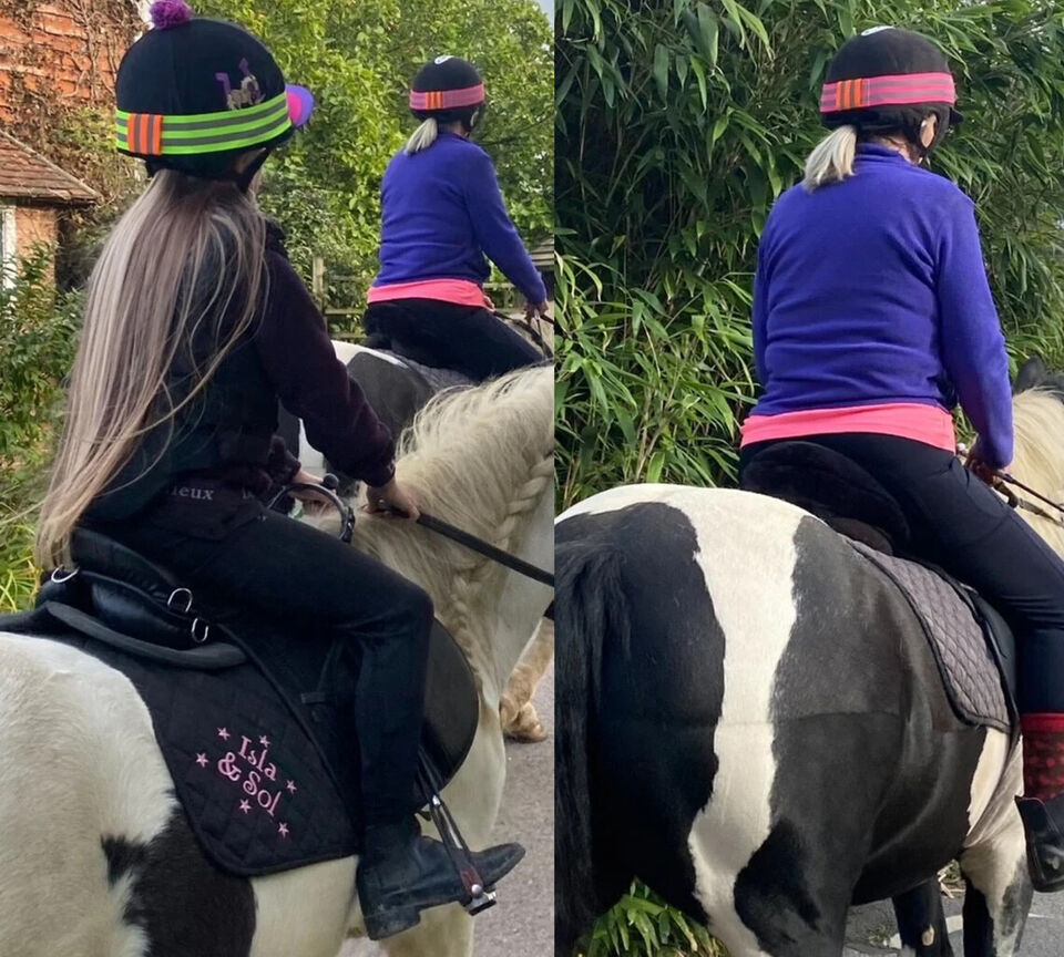 HELMET SAFETY BAND | Elasticated Hi Viz Fluorescent Reflective Hat Band - Image 2