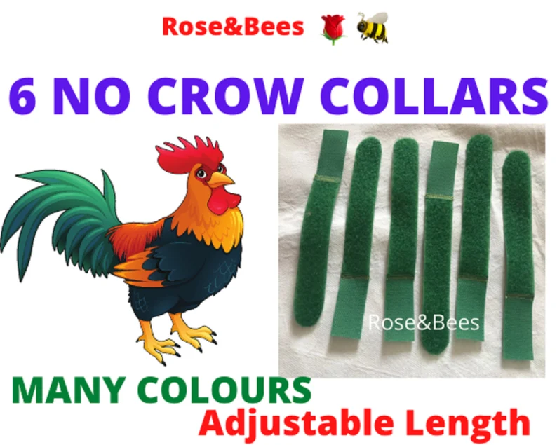 6X 18CM | Cockerel Collar | Rooster Quiet Collar | Low Crow | Anti Noise Neck Band | Chicken Duck Hen Poultry Turkey Cock Stop Crowing