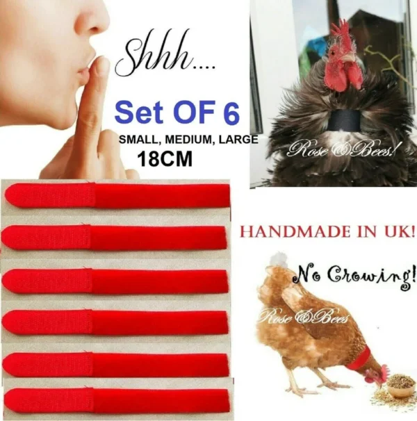 6X 18CM | Cockerel Collar | Rooster Quiet Collar | Low Crow | Anti Noise Neck Band | Chicken Duck Hen Poultry Turkey Cock Stop Crowing - Image 4