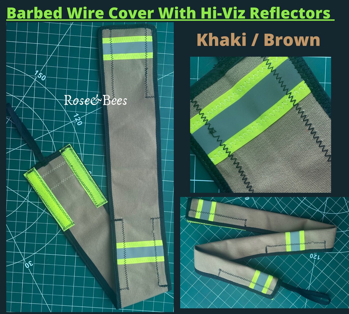 barbed wire with reflector grey