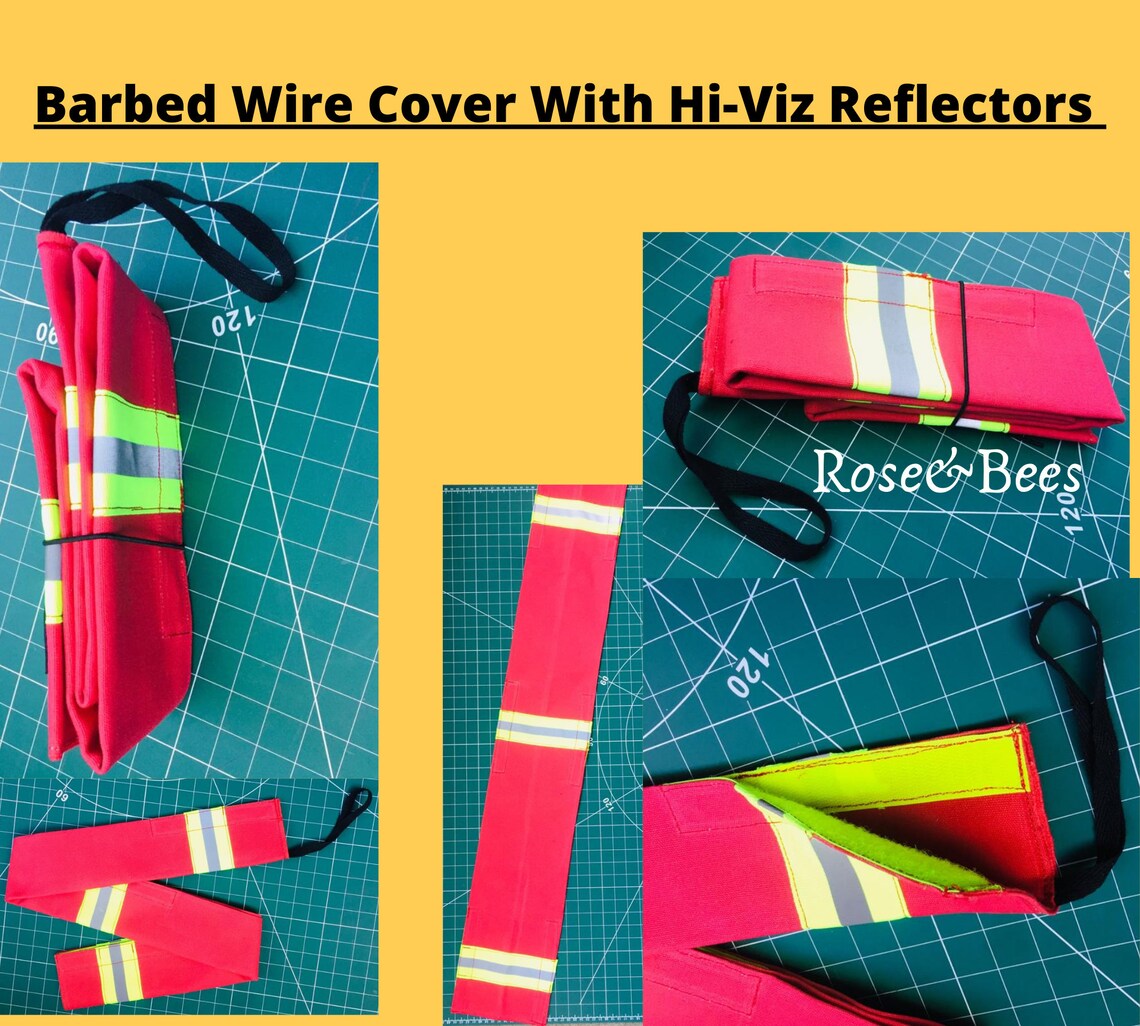 barbed wire with reflector red