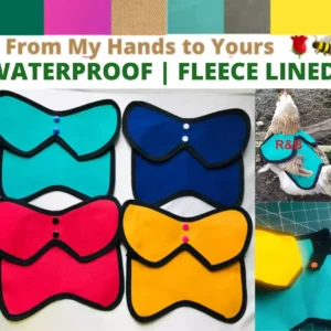 Chicken Saddle FLEECE Lined WATERPROOF ADJUSTABLE SNAPS Apron Feather Protector