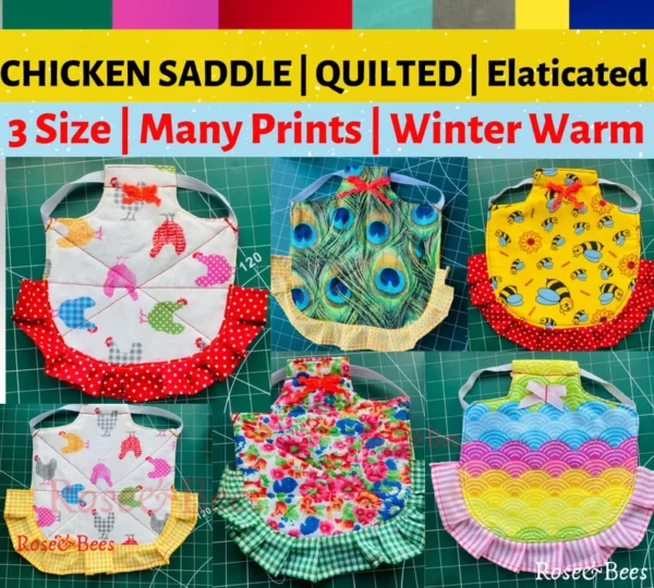 ruffled hen apron Chicken Saddle - Rose & Bees