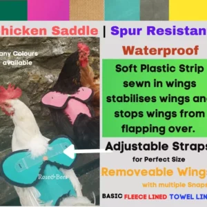 Chicken Saddle Wings Belly Strap Apron Hen protector Adjustable | rose & bees , hen saddle , poultry