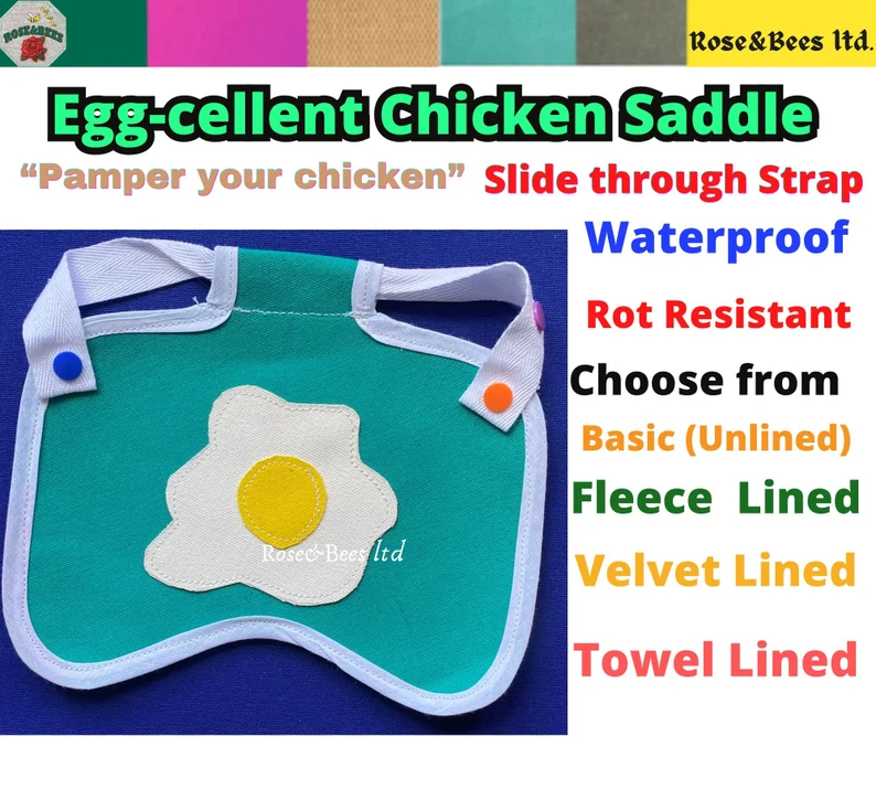 Water Proof CHICKEN SADDLE | Chicken Apron | Hen Protector | Rot Resistant Canvas | Back Protection | Poultry Saddle | Chicken Costume - Image 8