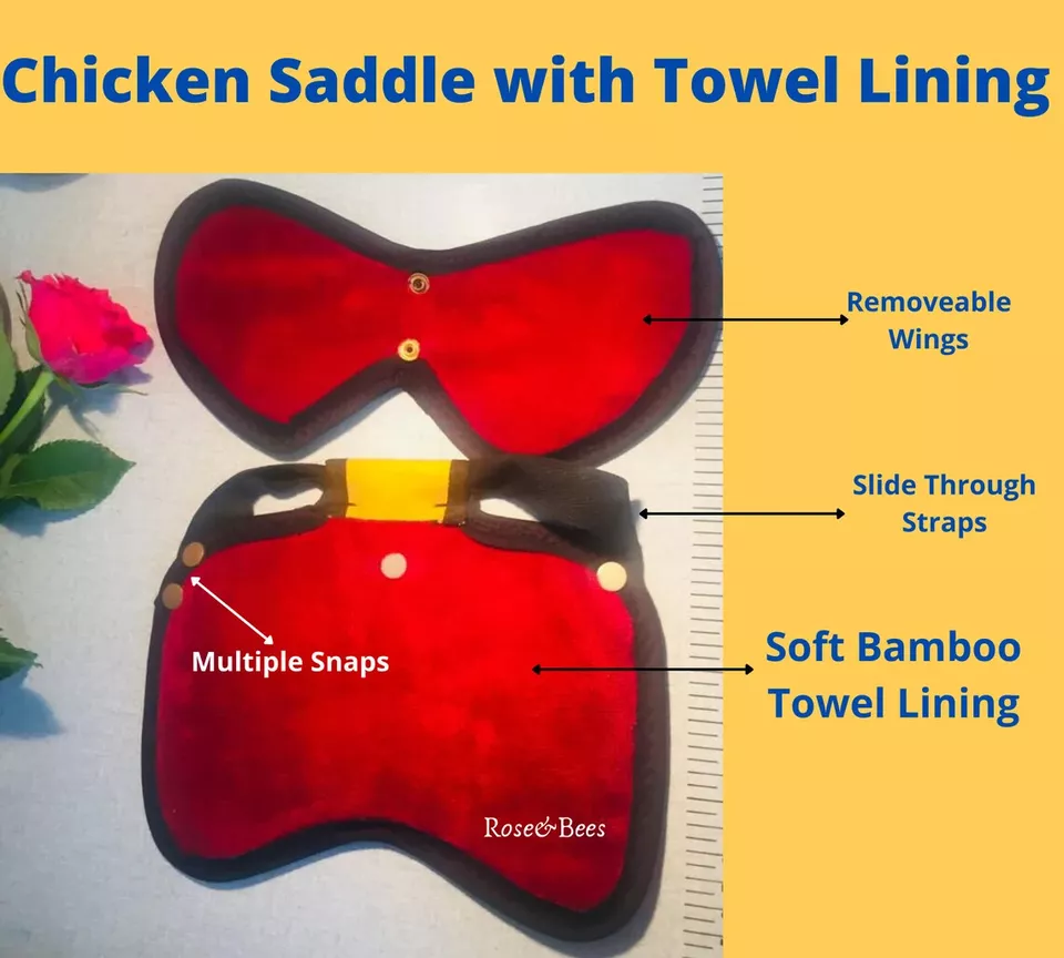 Chicken Saddle Wings Belly Strap Apron Hen protector Adjustable | rose & bees , hen saddle , poultry