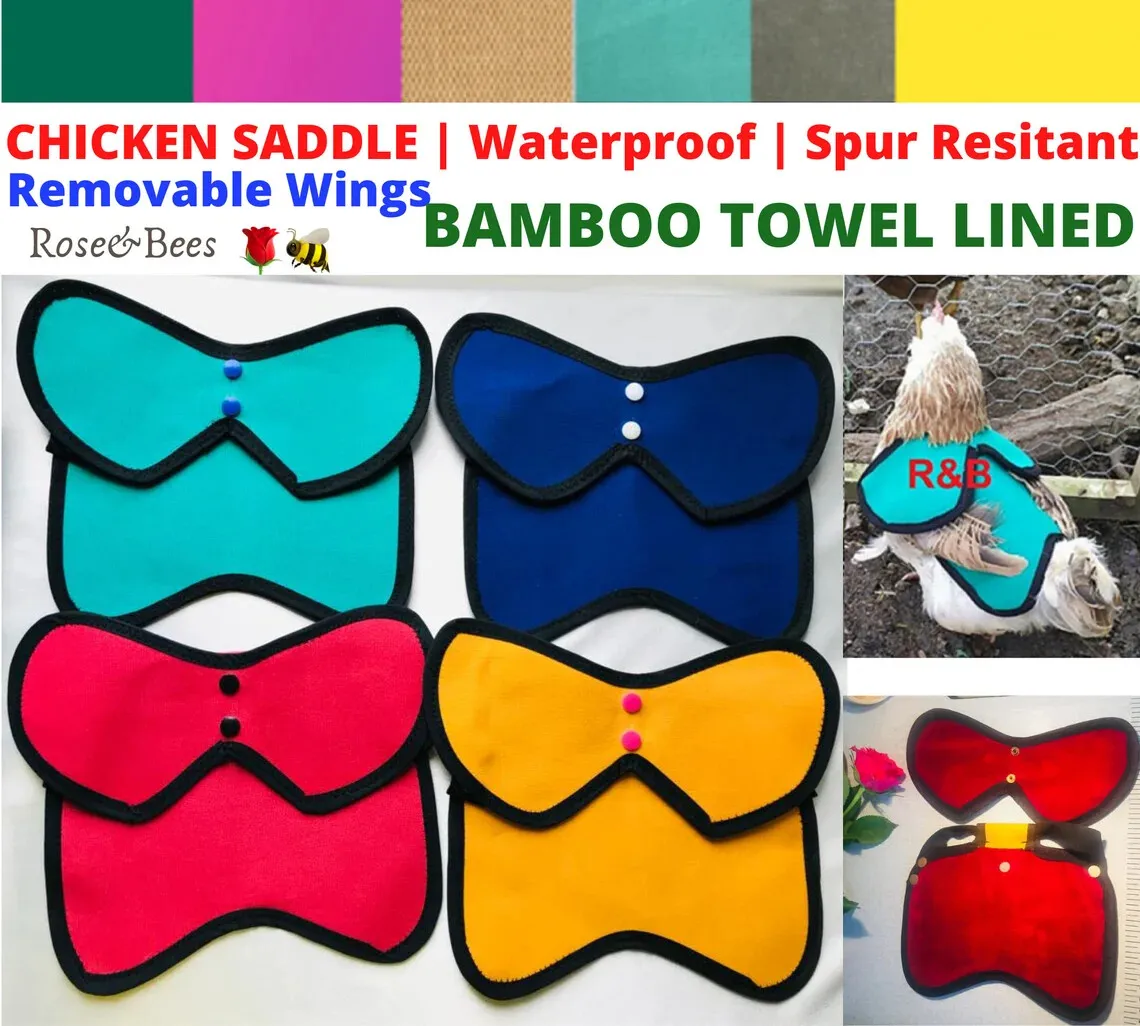 Chicken Saddle Wings Belly Strap Apron Hen protector Adjustable | rose & bees , hen saddle , poultry