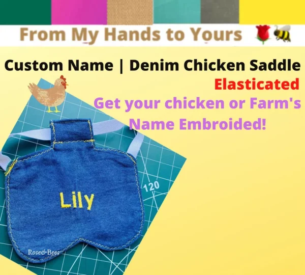 Embroided Custom Name Chicken jacket saddle Hen aprons Egg layer Poultry - Image 3