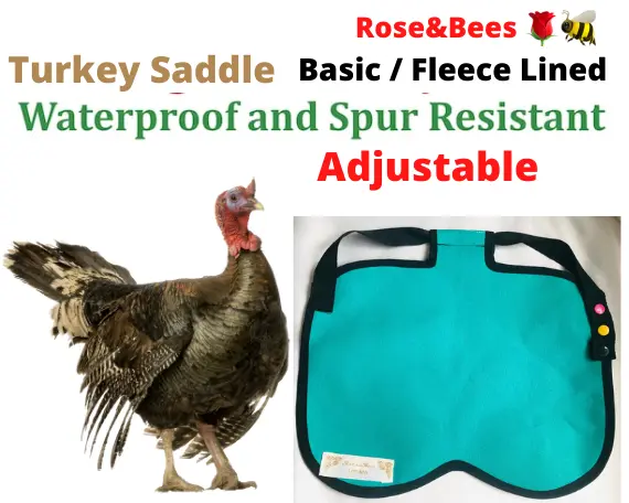 TURKEY SADDLE | BASIC | Fleece | Towel Lined | WATERPROOF CANVAS |POULTRY Mating