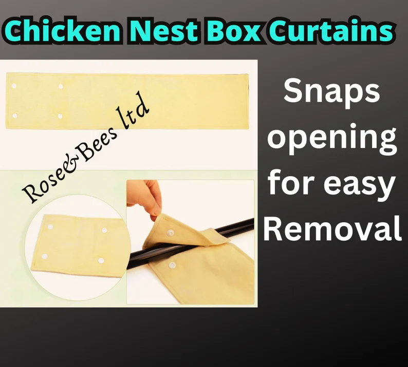 Chicken Nest Box Curtains | Hen Privacy Curtains | Nesting Box Cover | Poultry Nesting Box Curtains | Hen Coop Curtains | Hen House Cover | - Image 6