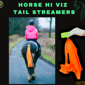HORSE Hi Viz Reflective Tail Streamers | Adjustable Velcro & Elastic Band | Many Colours | Weatherproof | Be Seen Stay Safe On Road | Rider